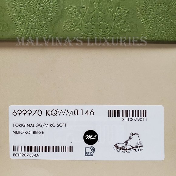 GUCCI MENS BOOTS GG SUPREME LOGO PRINT CANVAS LACE UP sz 8.5 9 - Picture 14 of 15